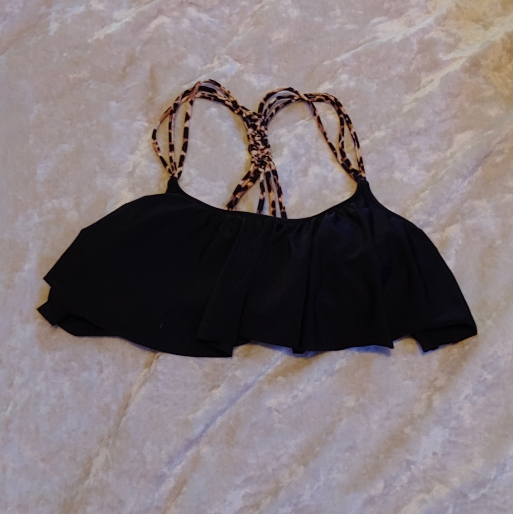 PINK Flounce Swim Top